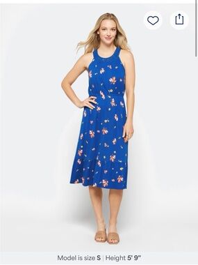 Daniel Rainn Royal Blue Floral Mezzie Halter Neck Maxi Dress Stitch Fix Small